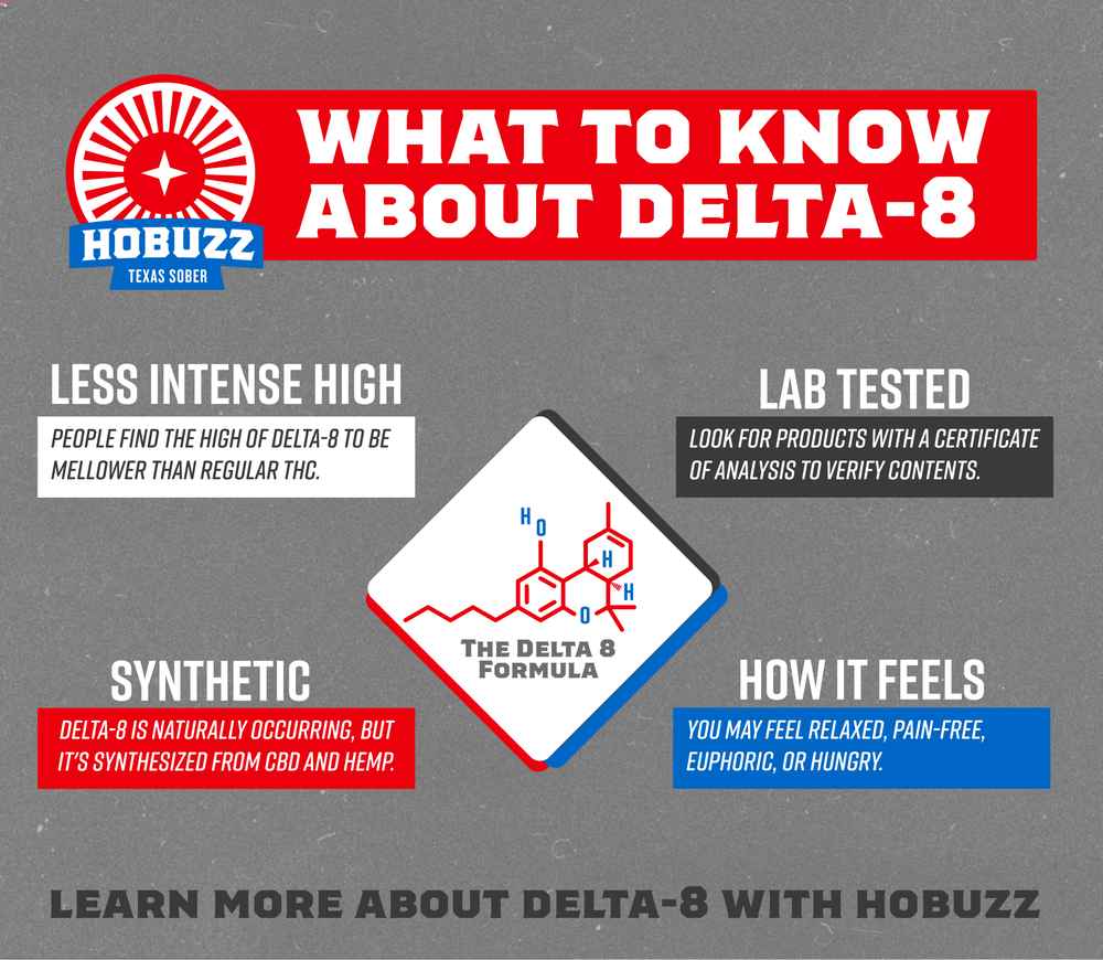 hobuzz infographic - what to know about delta 8 thc